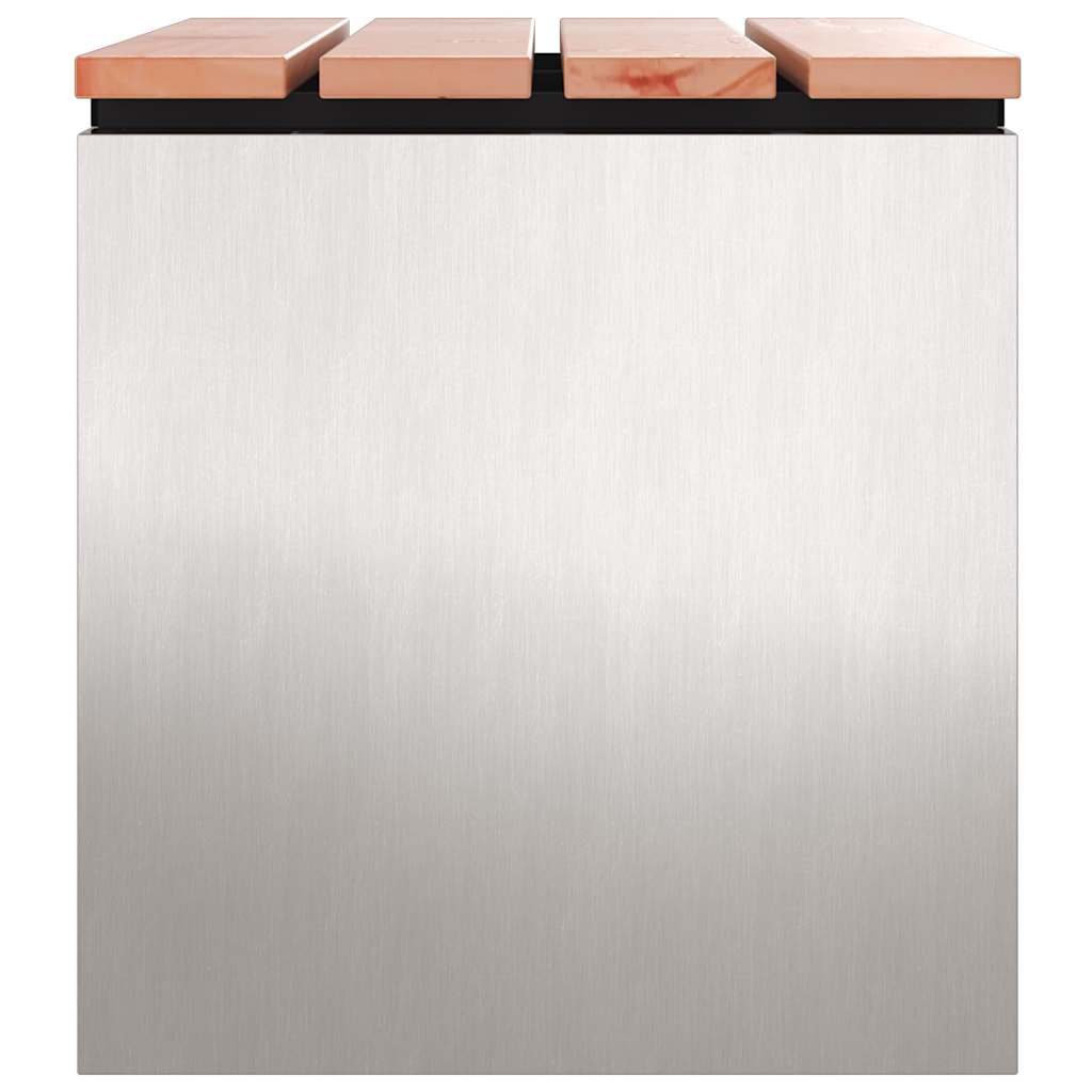 Hagebenk sølv 60 x 40 x 43 cm Rustfritt stål