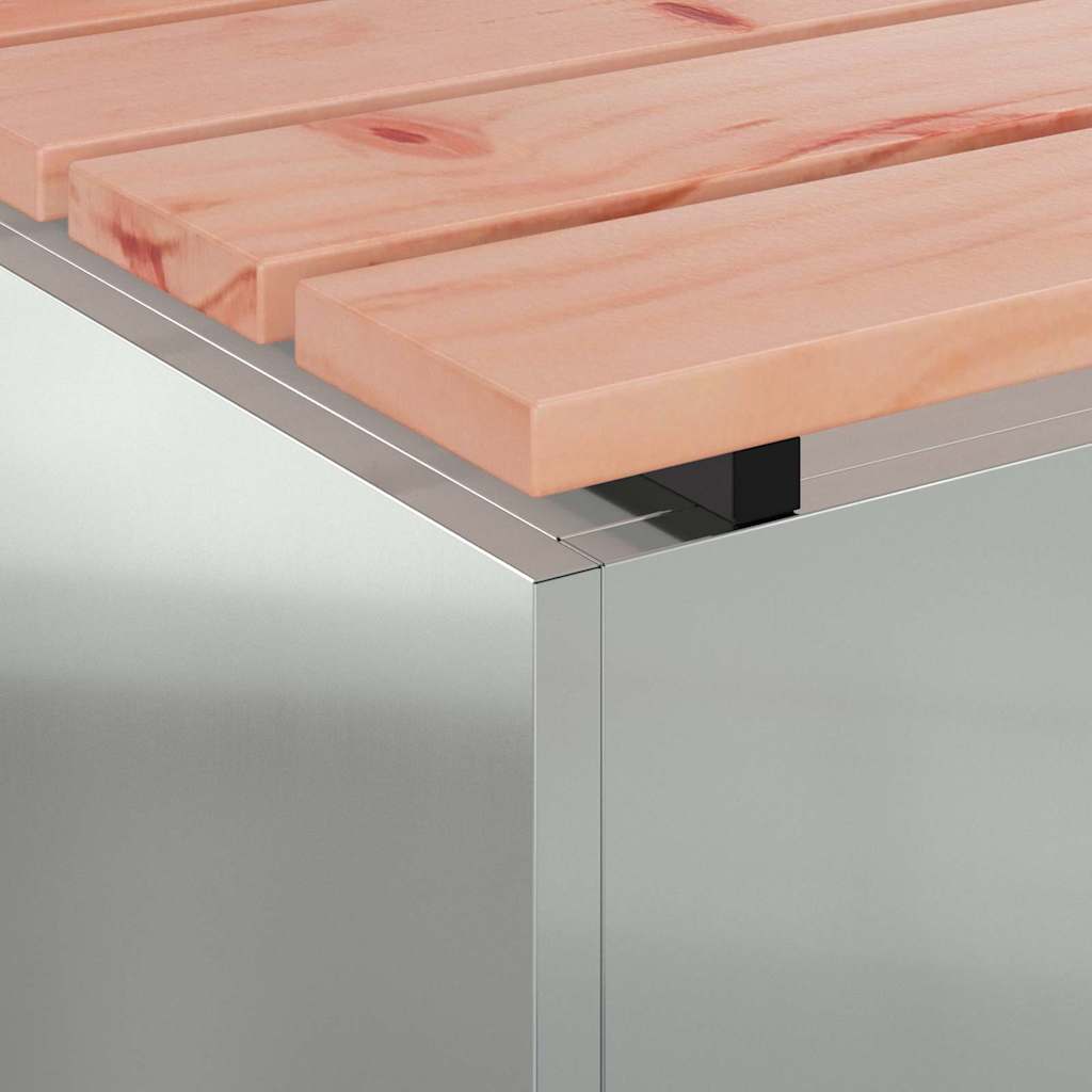 Hagebenk sølv 60 x 40 x 43 cm Galvanisert stål