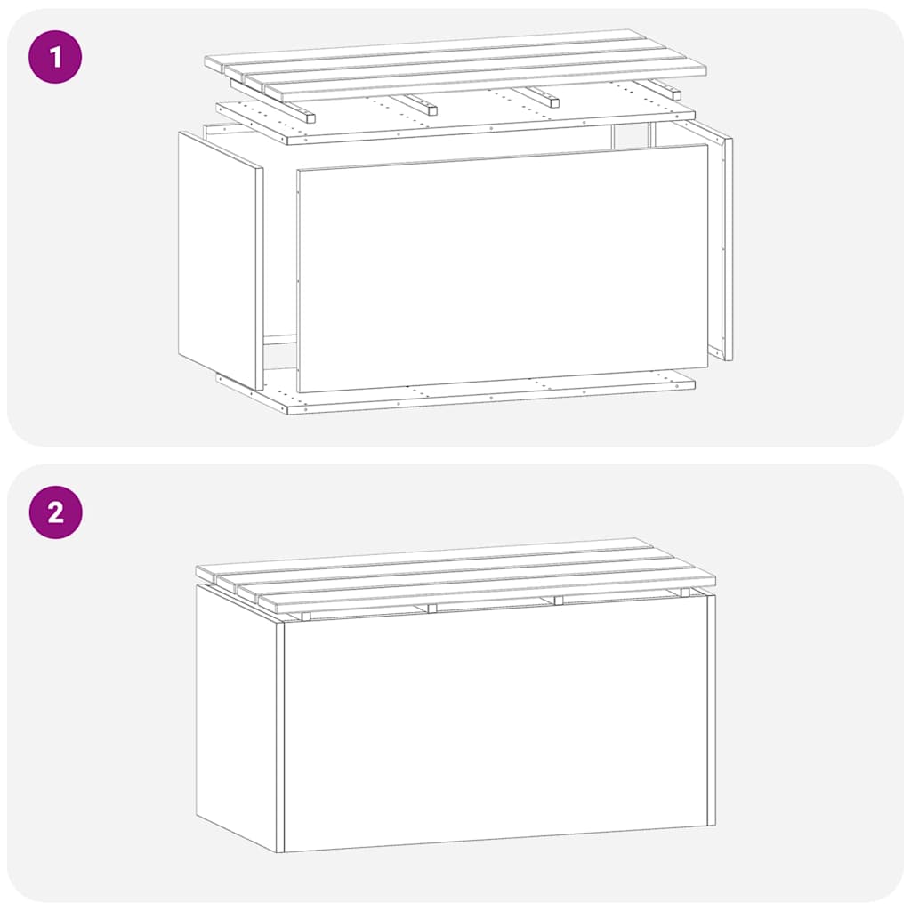 Hagebenk Svart 80 x 40 x 43 cm Stål