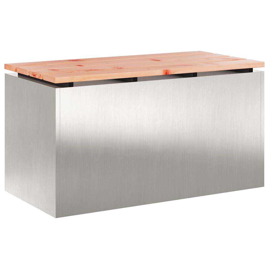 Hagebenk sølv 80 x 40 x 43 cm Rustfritt stål