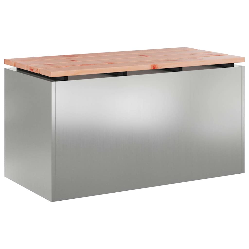 Hagebenk sølv 80 x 40 x 43 cm Galvanisert stål