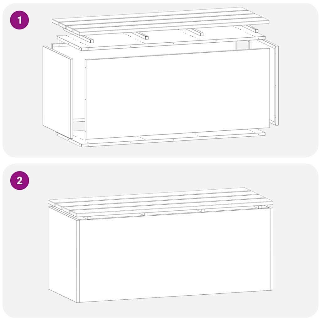 Hagebenk Olivengrønn 100 x 40 x 43 cm Stål