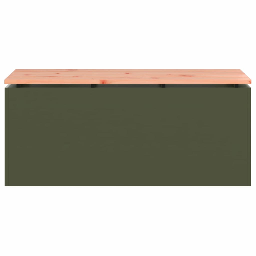 Hagebenk Olivengrønn 100 x 40 x 43 cm Stål