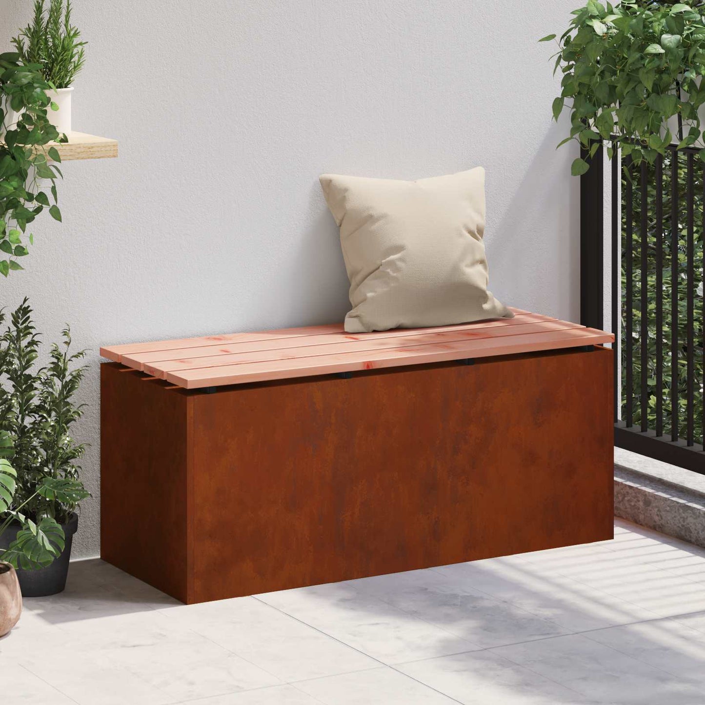 Hagebenk Rusten 100 x 40 x 43 cm Cortenstål