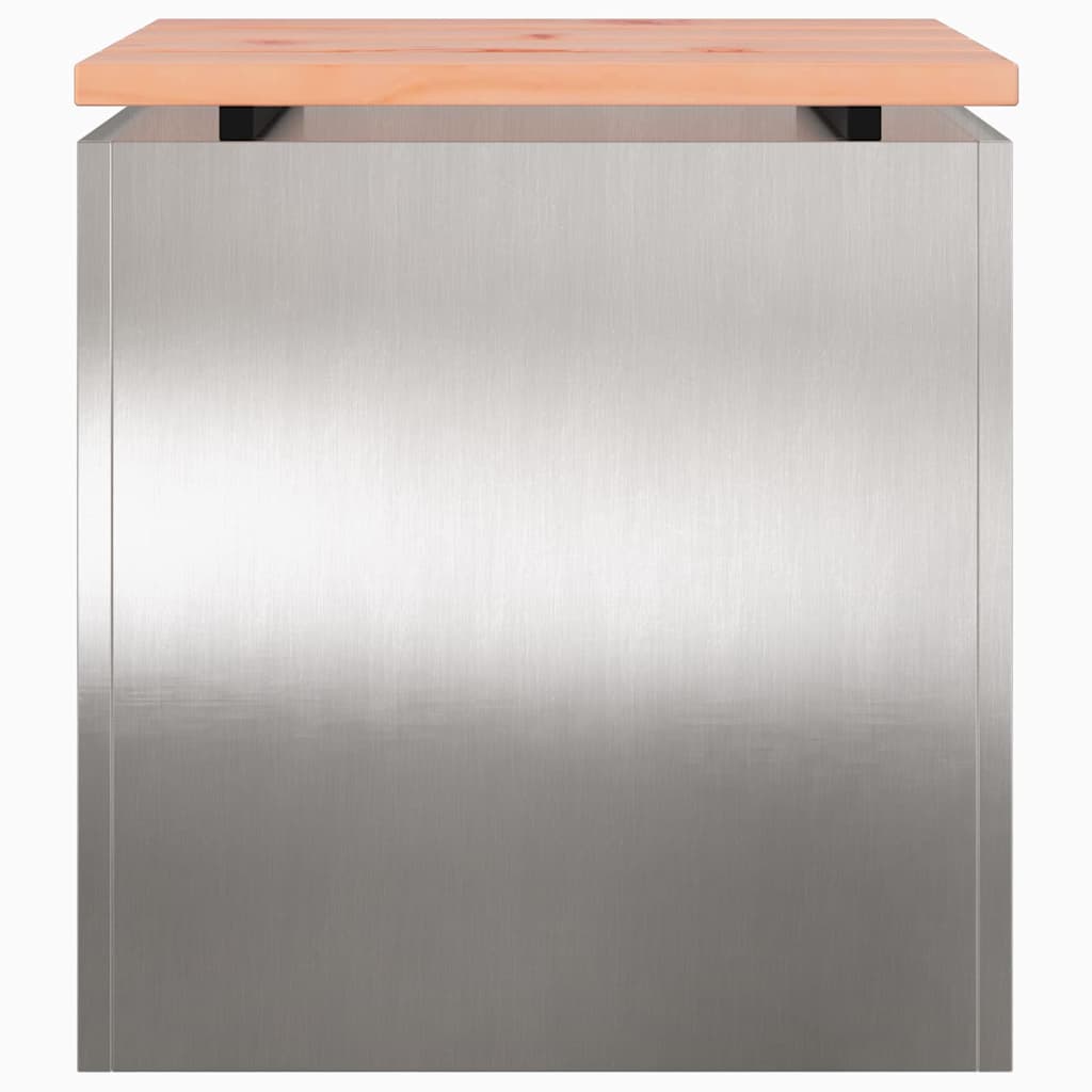 Hagebenk sølv 40 x 40 x 43 cm Rustfritt stål