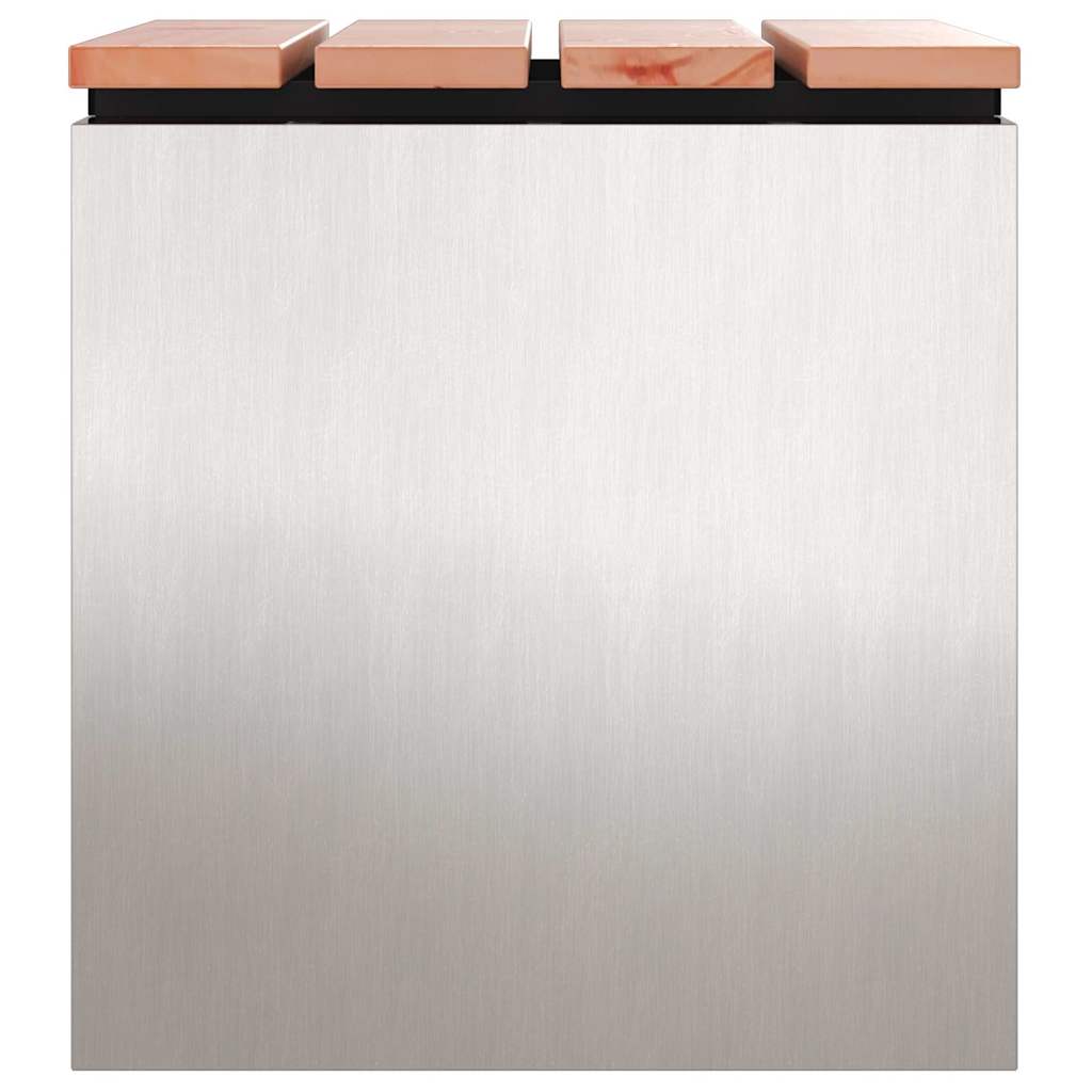 Hagebenk sølv 40 x 40 x 43 cm Rustfritt stål