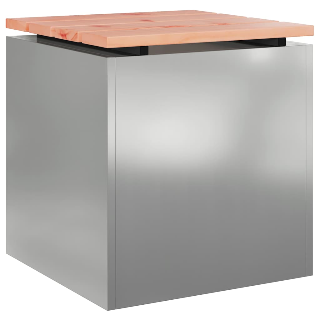 Hagebenk sølv 40 x 40 x 43 cm Galvanisert stål