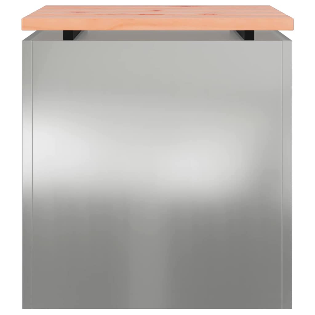 Hagebenk sølv 40 x 40 x 43 cm Galvanisert stål