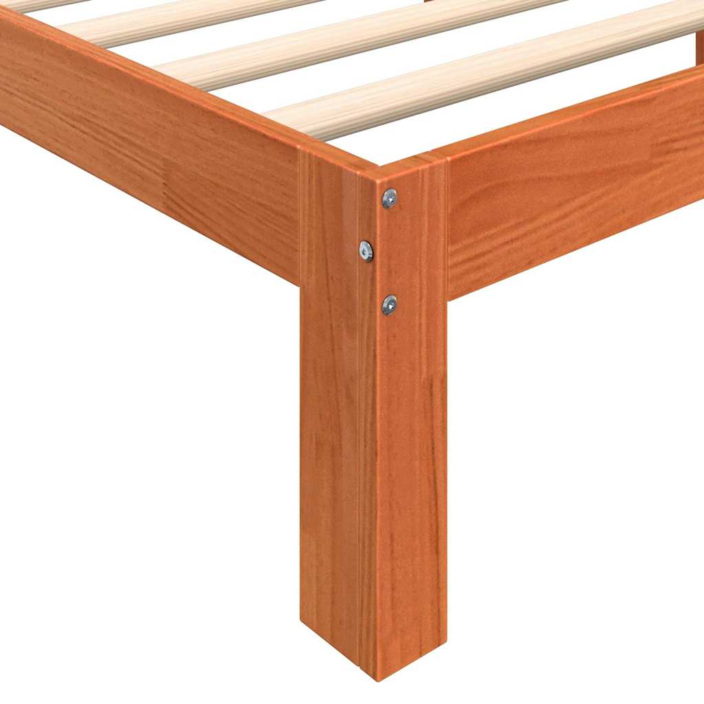 Sengestamme Vokset Brun 203.5 x 205.5 x 69.5 cm Massivt furu