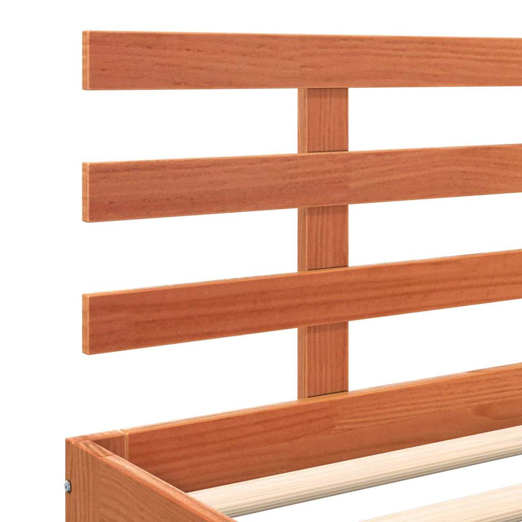 Sengestamme Vokset Brun 203.5 x 205.5 x 69.5 cm Massivt furu