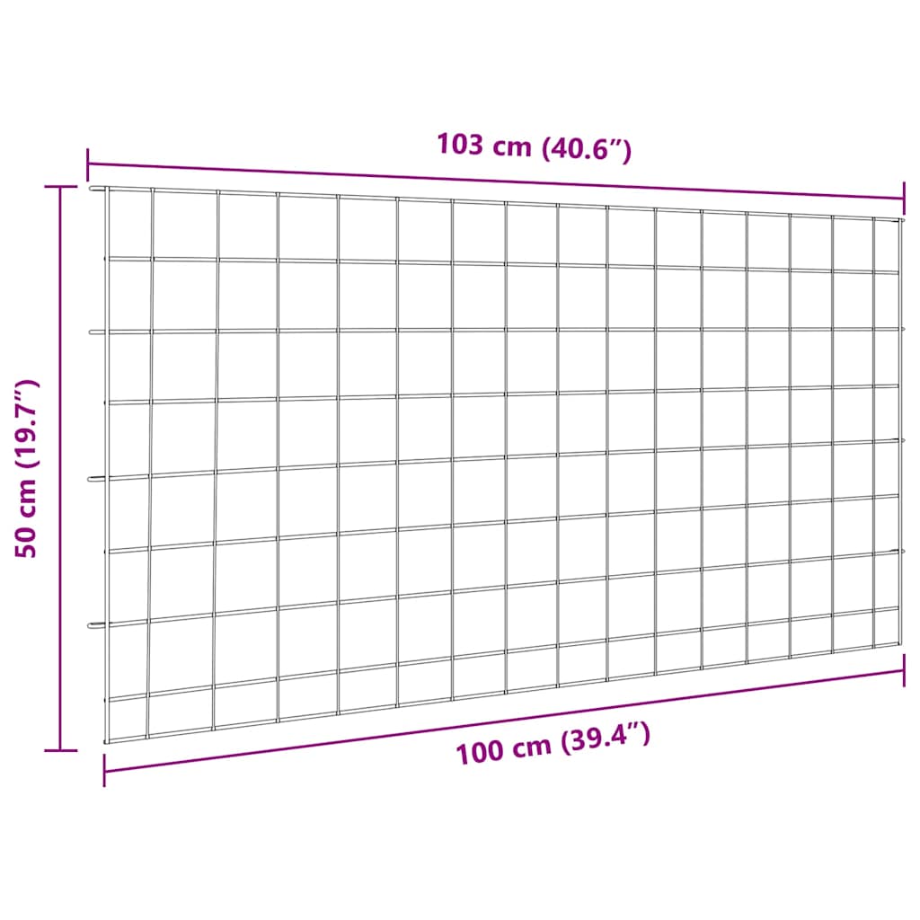 Damhegnsett 5 pcs grønn 100 x 50 cm Stål