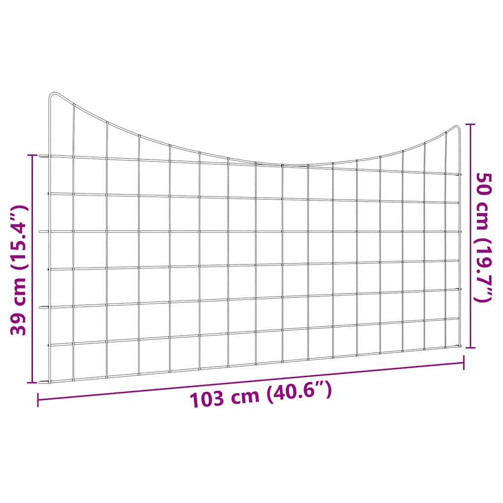Damhegnsett 5 pcs grønn 100 x 50 cm Stål