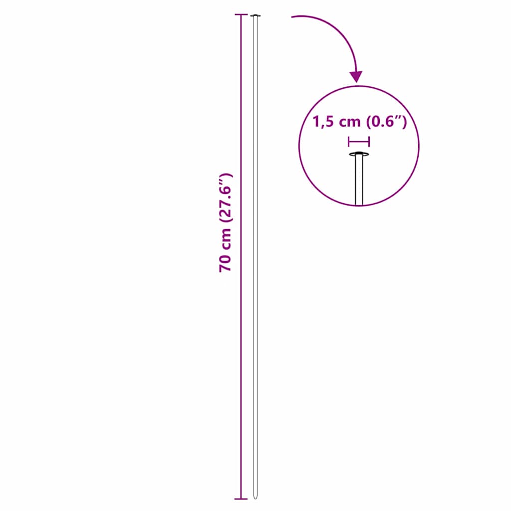 Damhegnsett 5 pcs grønn 100 x 50 cm Stål