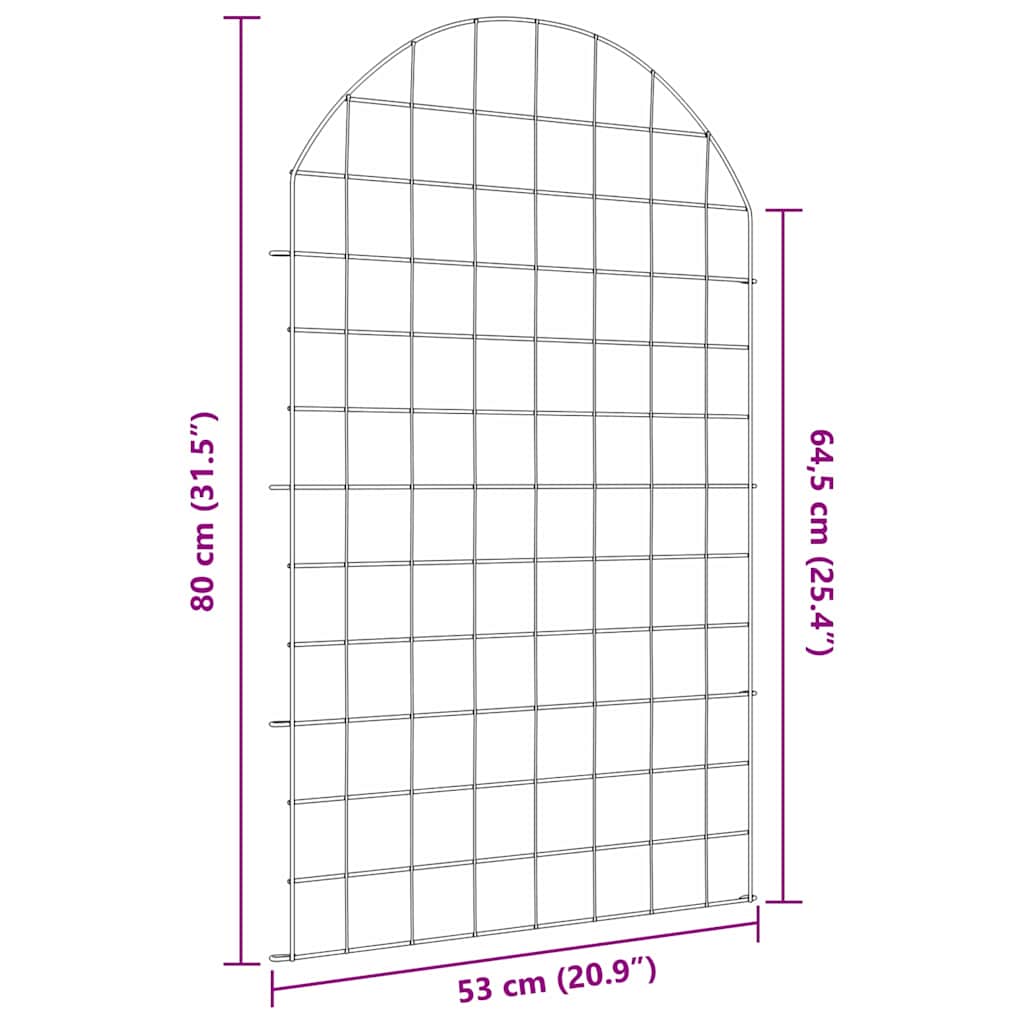 Damhegnsett 8 pcs grønn 50 x 80 cm Stål
