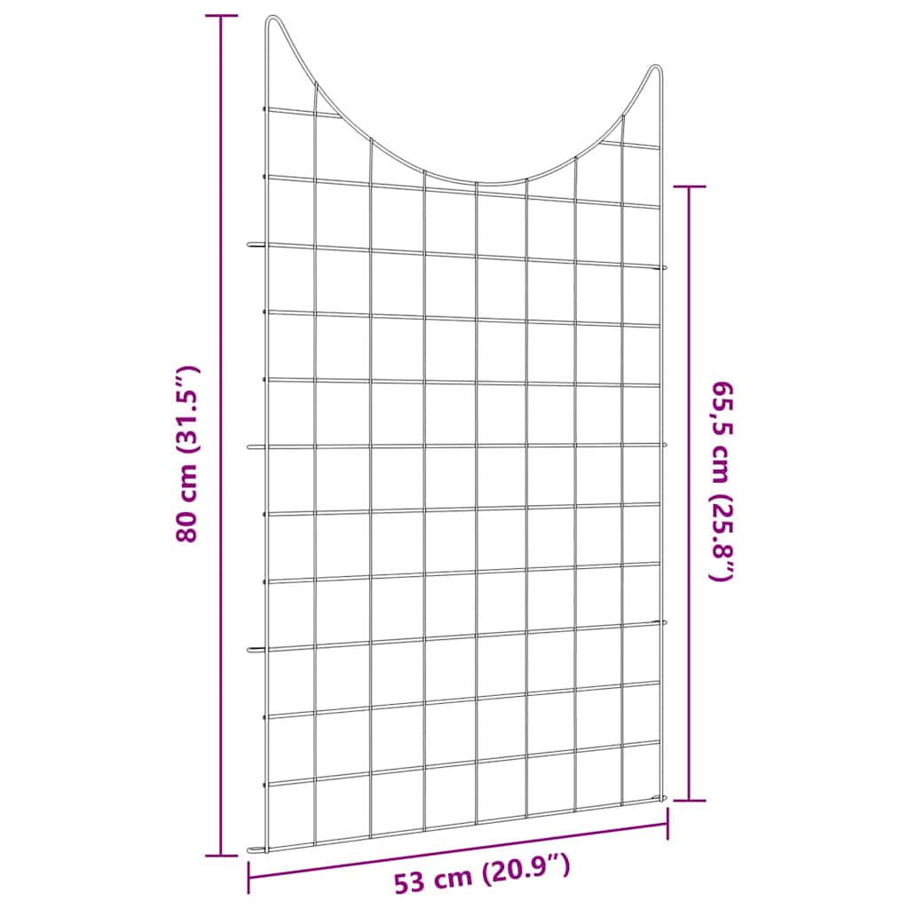Damhegnsett 8 pcs grønn 50 x 80 cm Stål