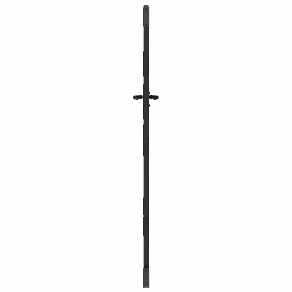 Hageport 85 x 175 cm Pulverlakkert stål Svart Låsbar