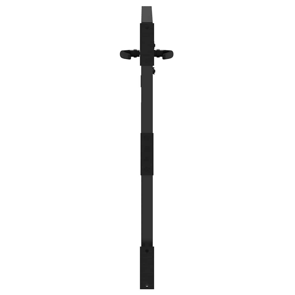 Hageport med lås Svart 85 x 100 cm Pulverlakkert stål