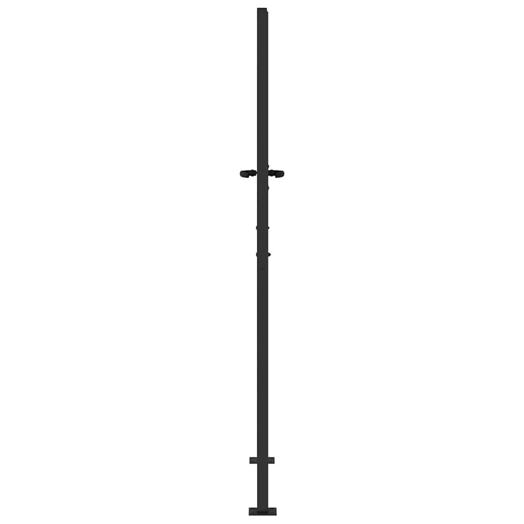 Hageport med lås Svart 110 x 180 cm Pulverlakkert stål