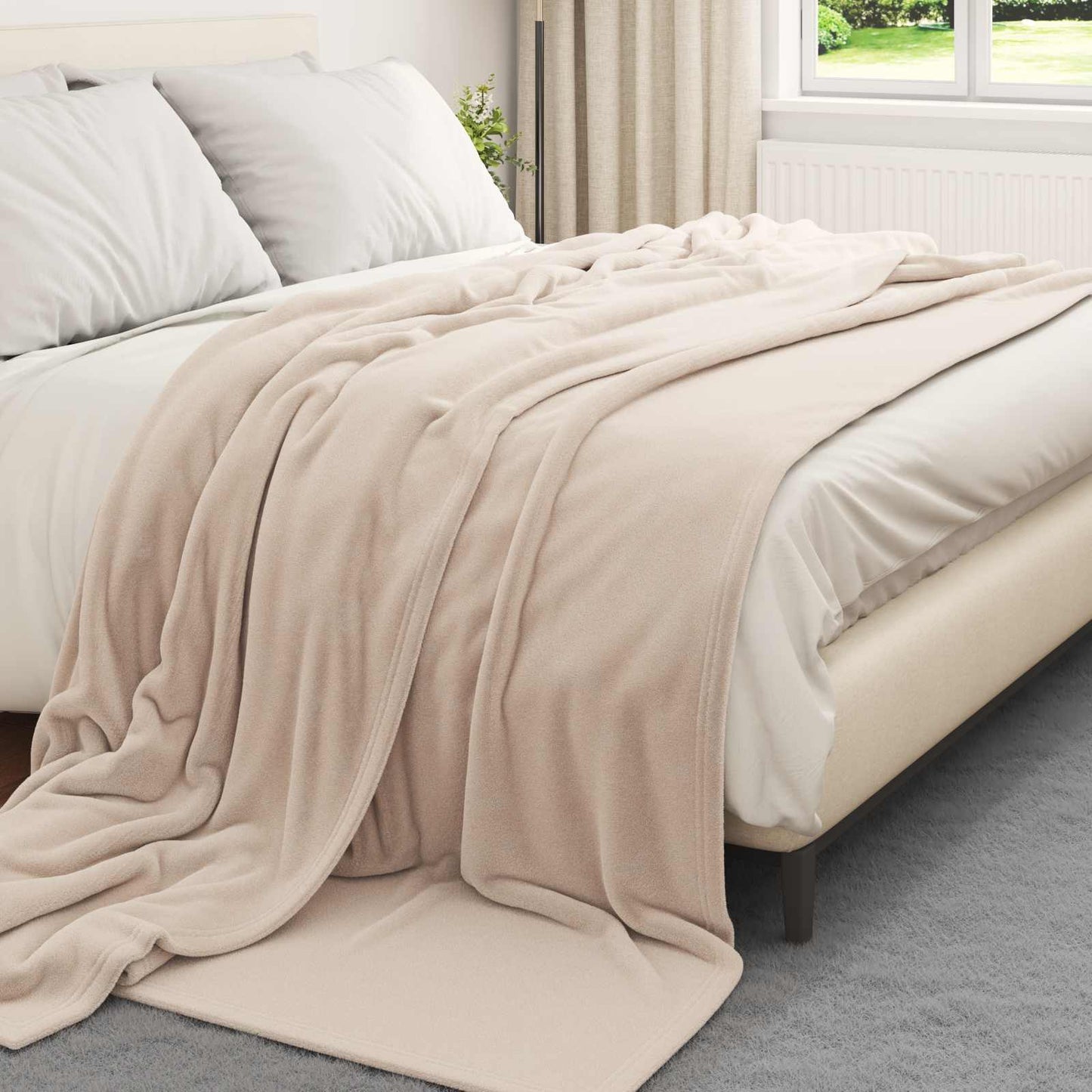Kastteppe Beige 220 x 240 cm Fleece