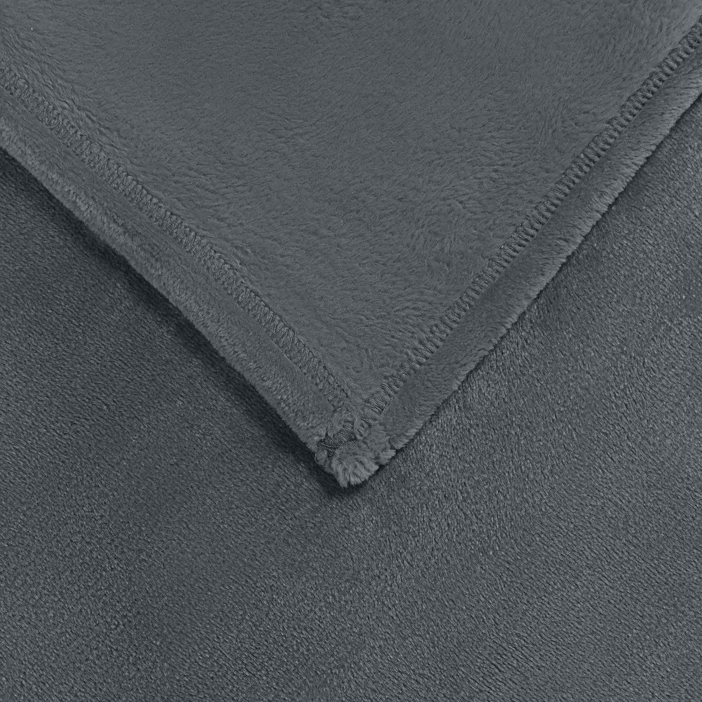 Kastteppe Mørkegrå 240 x 270 cm Fleece