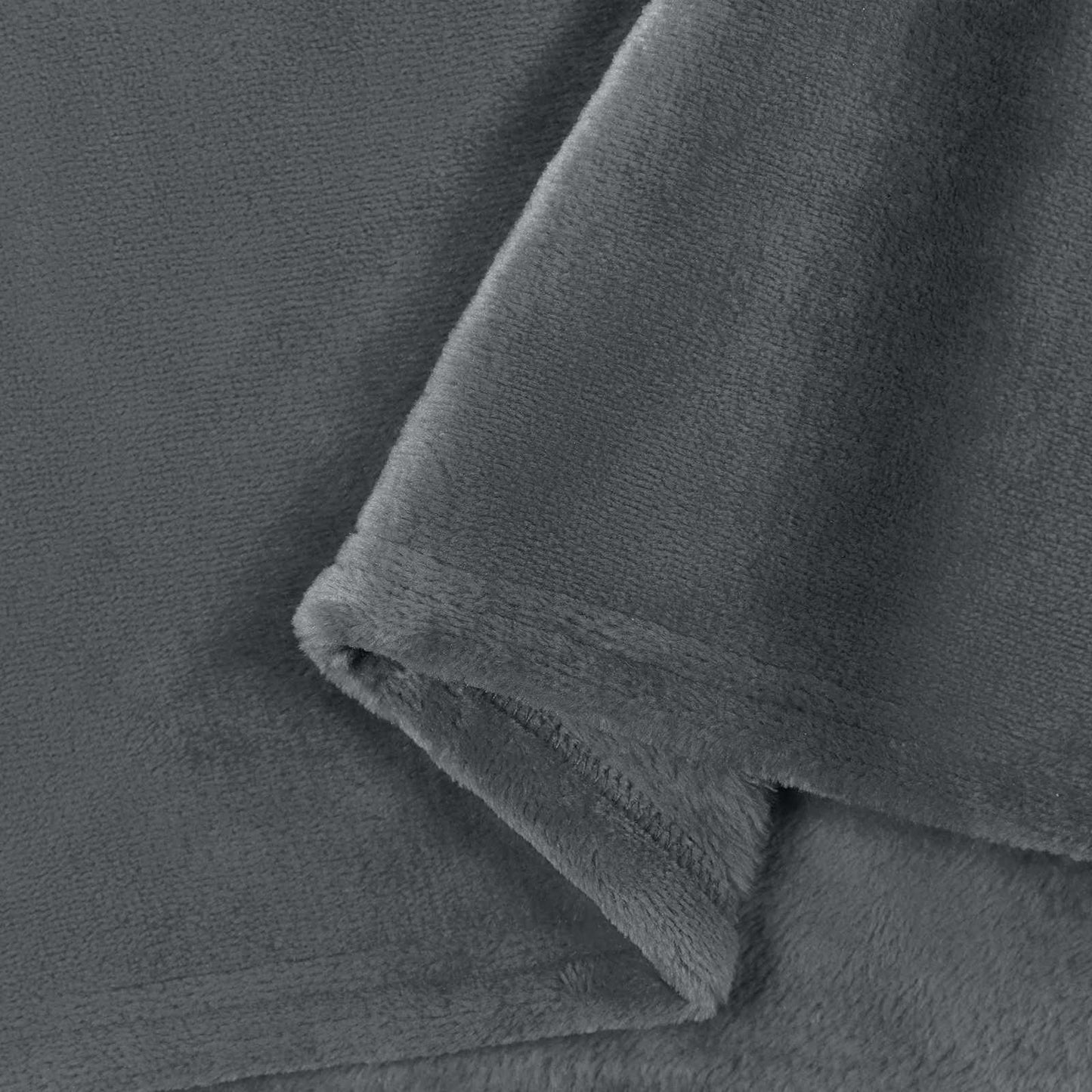 Kastteppe Mørkegrå 240 x 270 cm Fleece