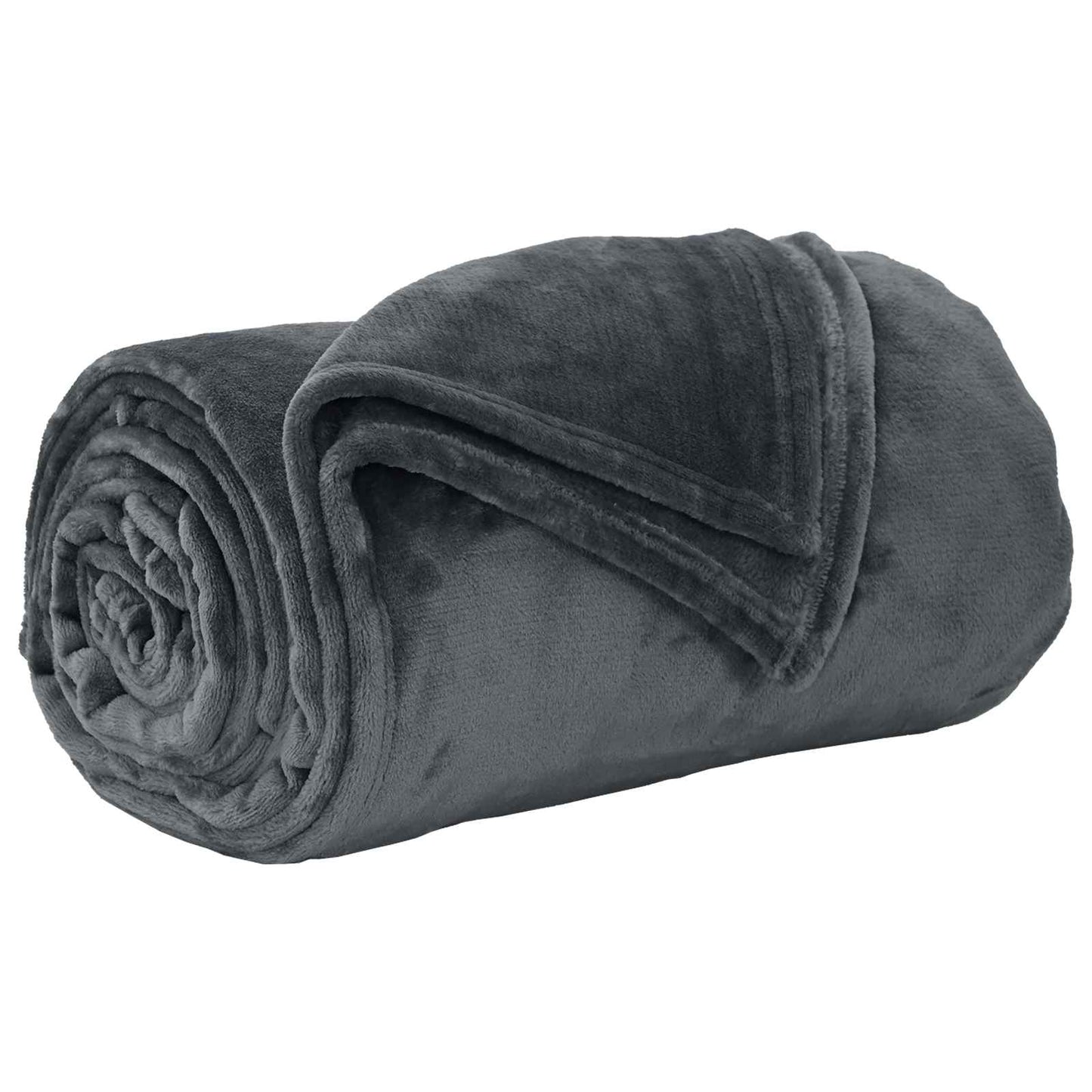 Kastteppe Mørkegrå 240 x 270 cm Fleece