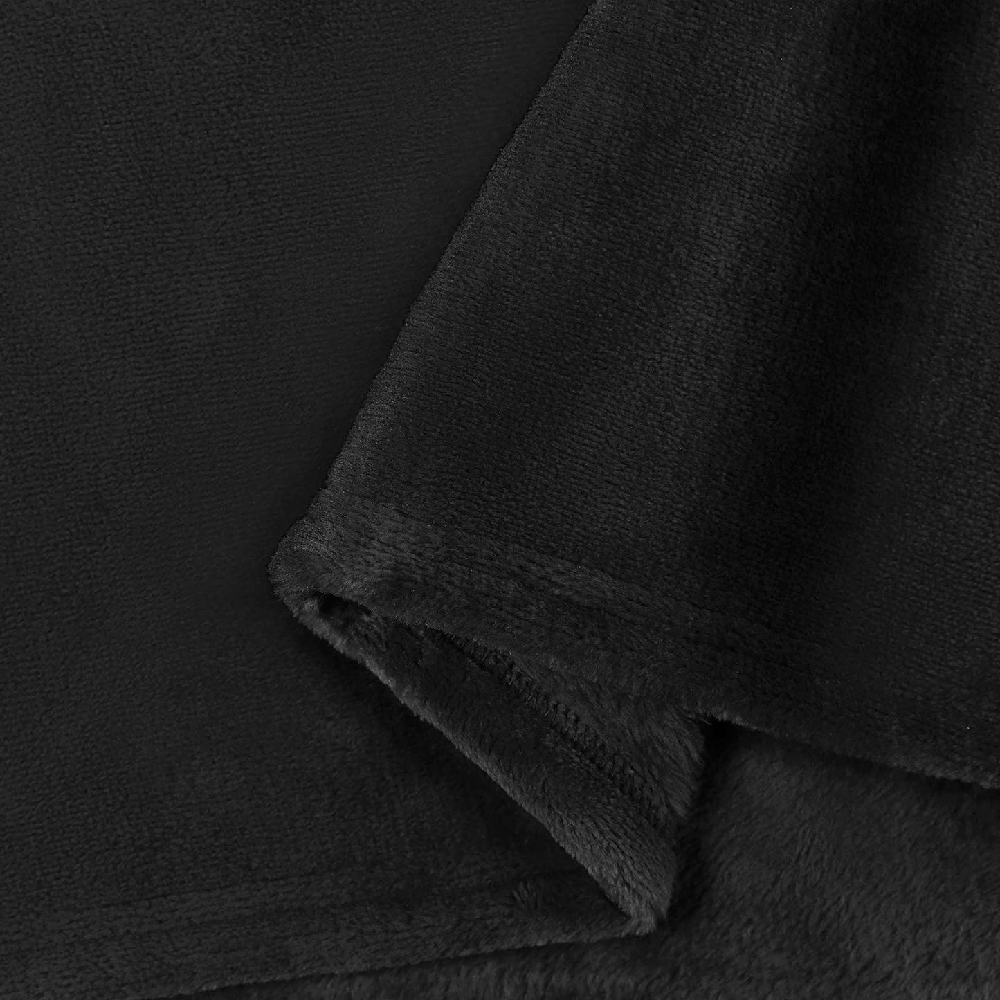 Kastteppe Svart 150 x 200 cm Fleece vidaXL