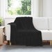 Kastteppe Svart 150 x 200 cm Fleece vidaXL