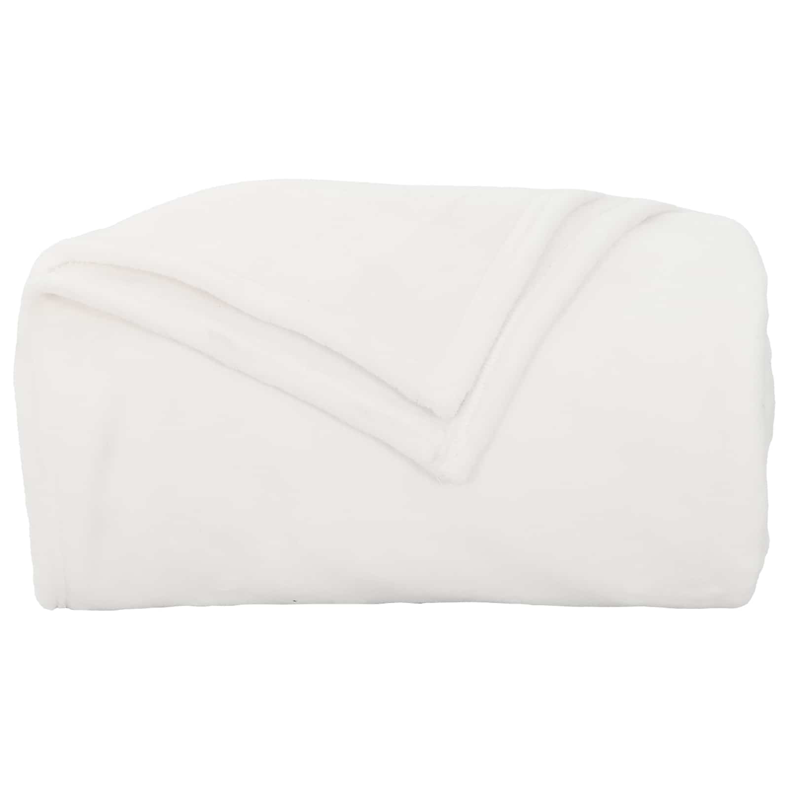 Kastteppe Hvit 130 x 150 cm Fleece vidaXL