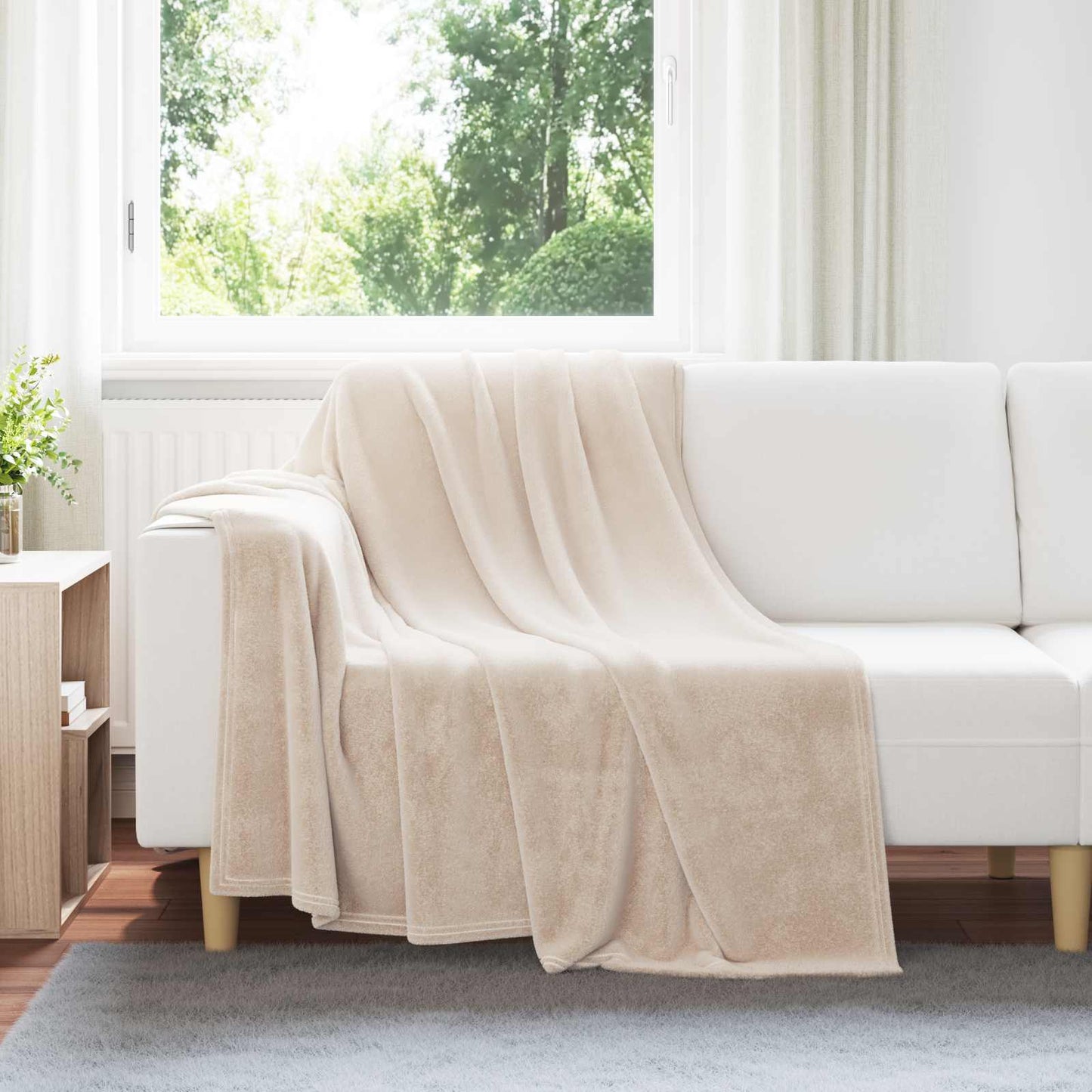 Kastepledd 6 pcs Beige 150 x 200 cm Fleece