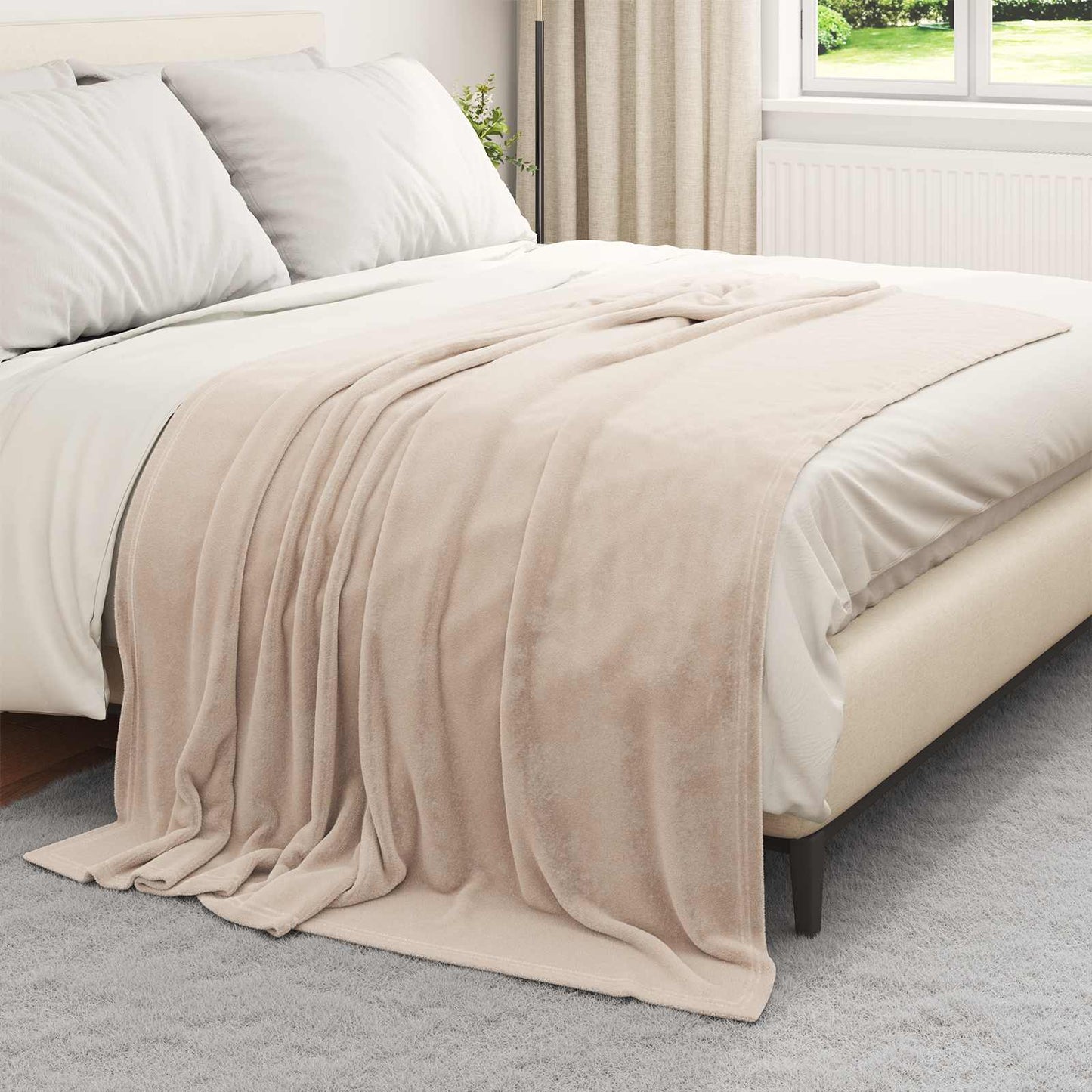 Kastepledd 6 pcs Beige 150 x 200 cm Fleece