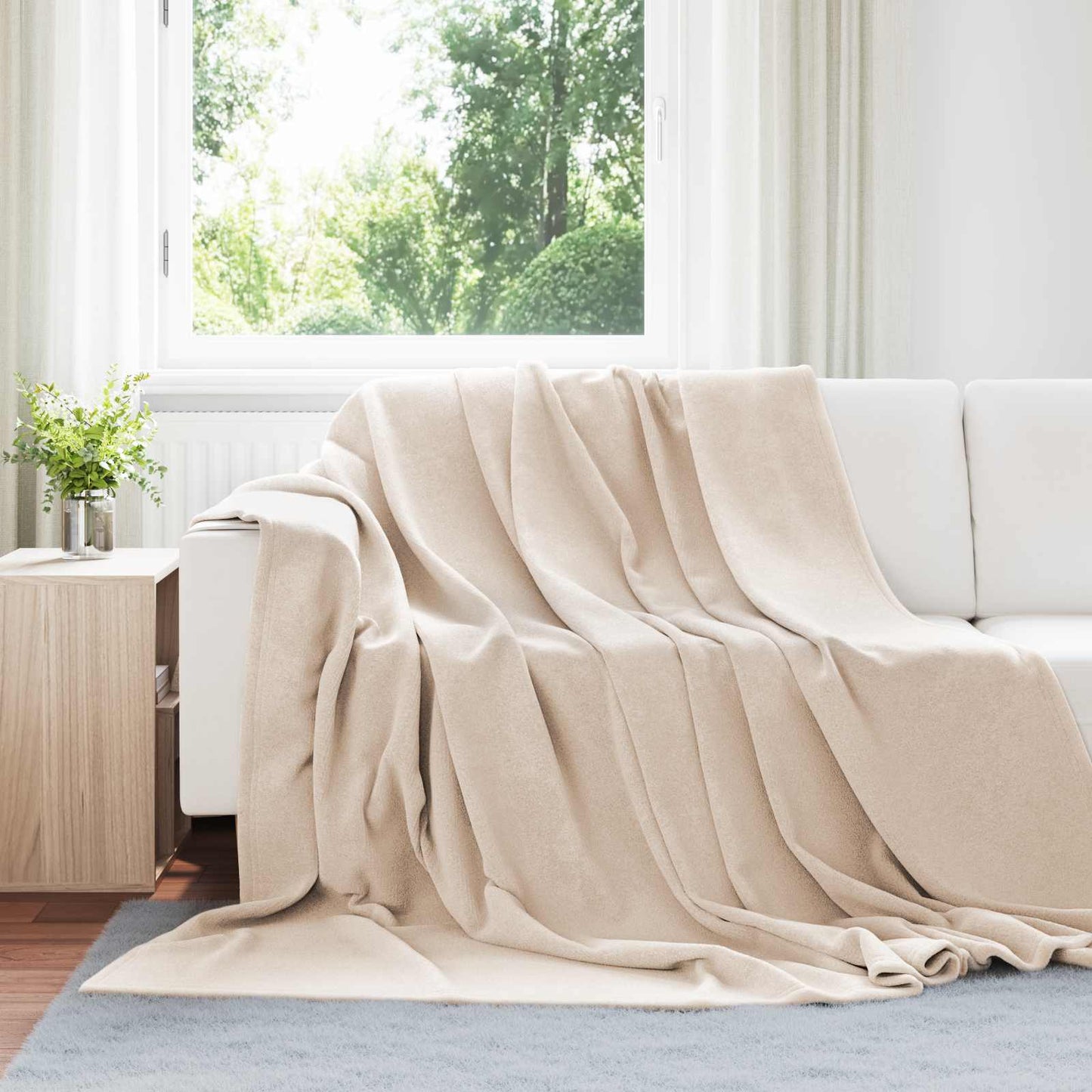 Kastepledd 6 pcs Beige 240 x 270 cm Fleece