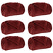 Kastepledd 6 pcs Bordeaux Rød 130 x 150 cm Fleece