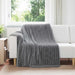Kastteppe Mørkegrå 200 x 150 cm Fleece vidaXL