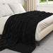 Kastteppe Svart 240 x 220 cm Fleece