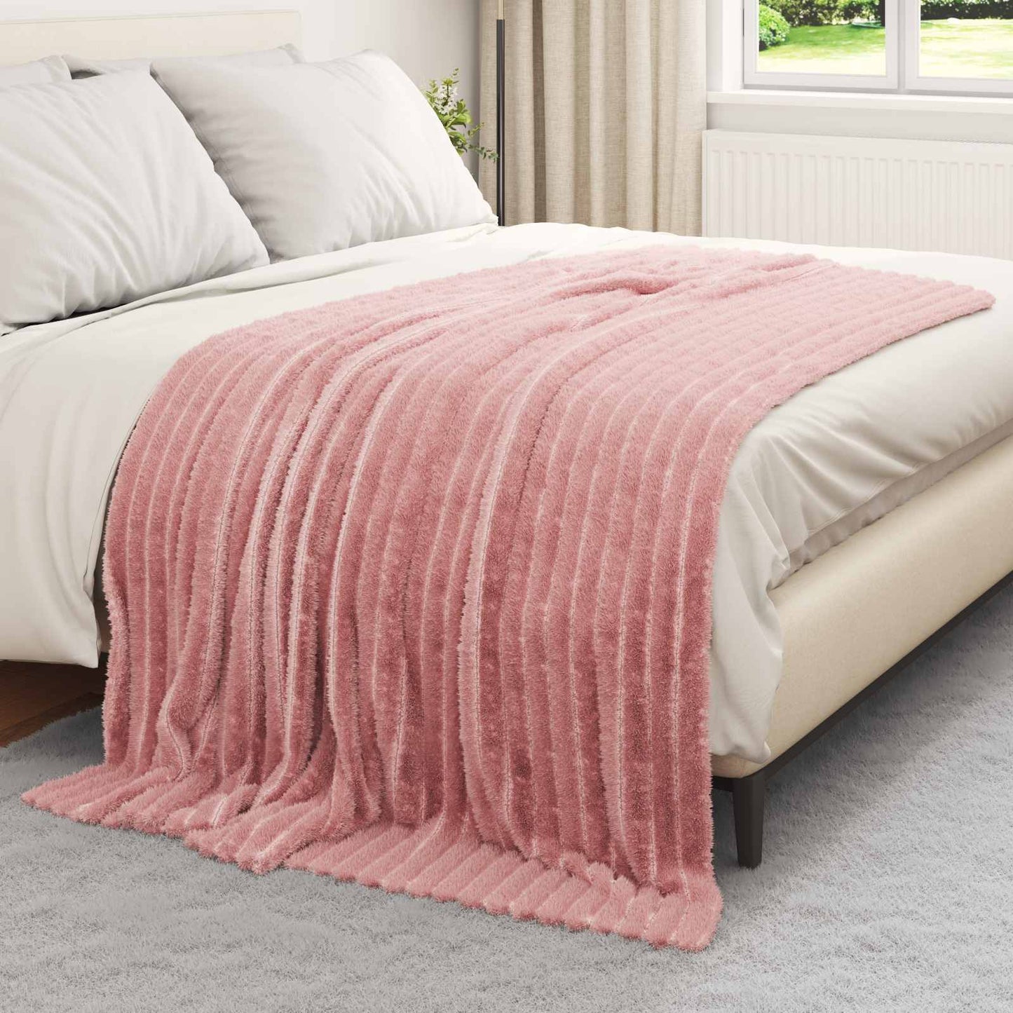 Kastteppe Rosa 200 x 150 cm Fleece