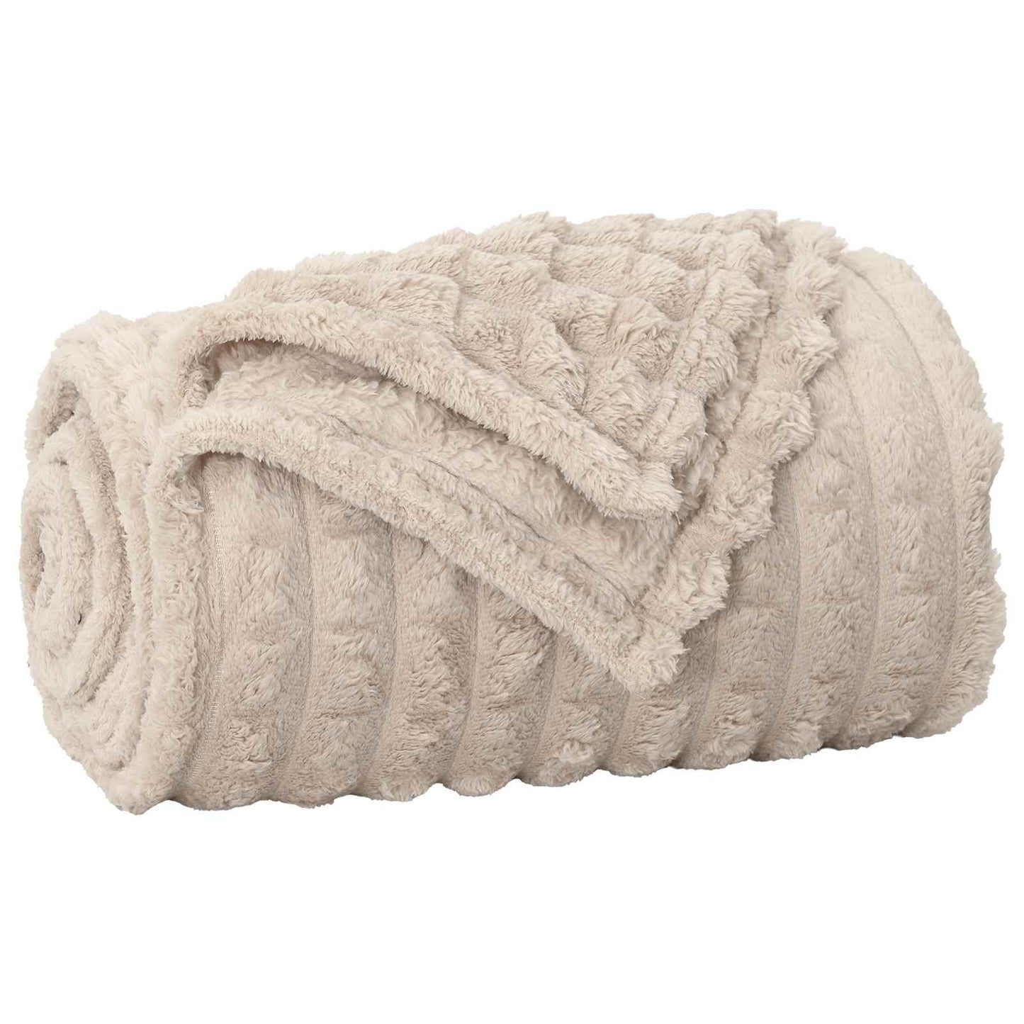 Kastepledd 6 pcs Beige 200 x 150 cm Fleece