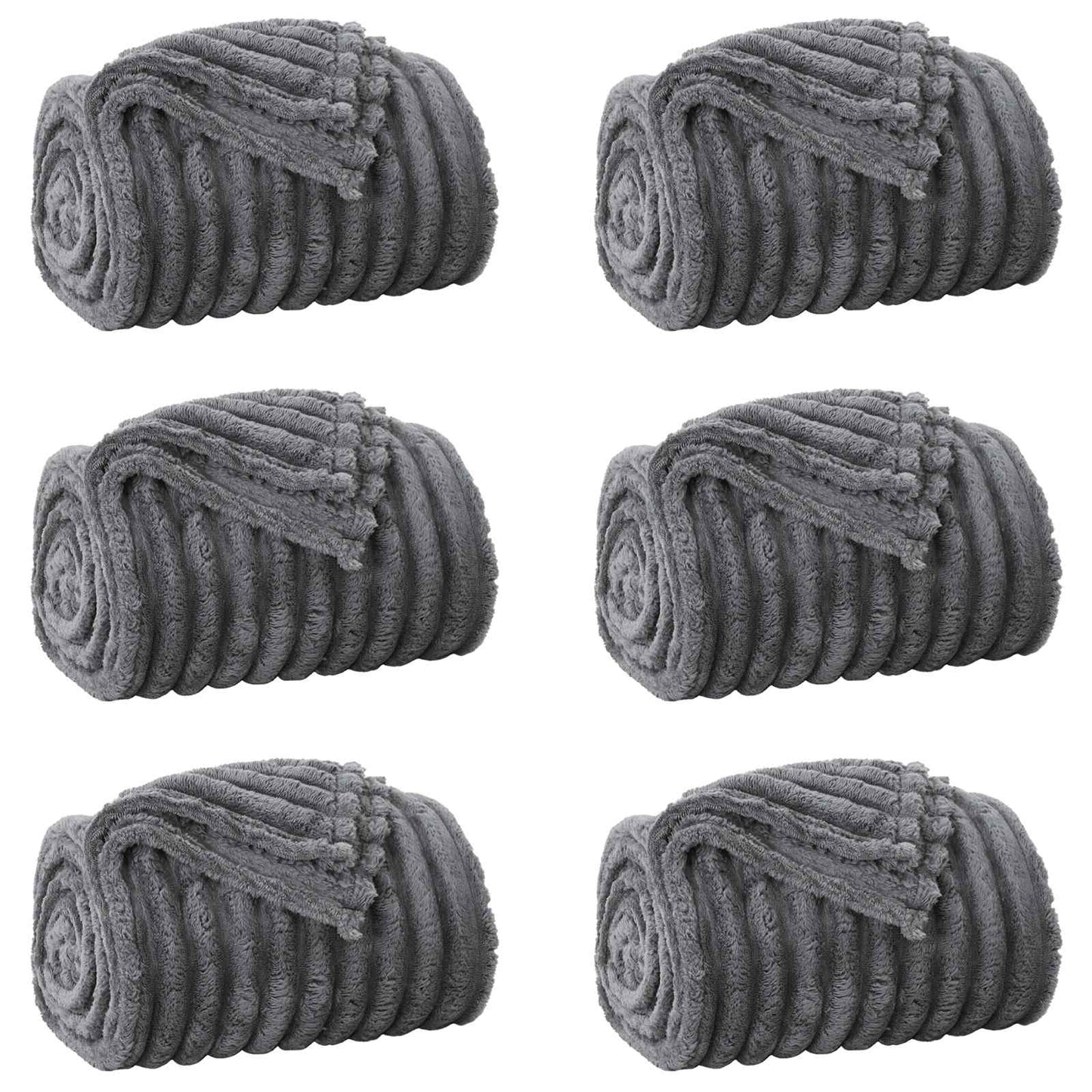 Kastepledd 6 pcs Mørkegrå 270 x 240 cm Fleece