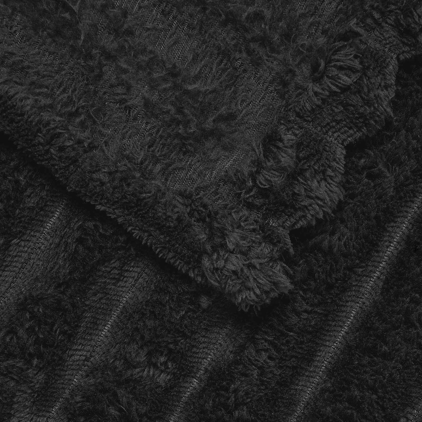 Kastepledd 6 pcs Svart 200 x 150 cm Fleece