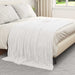 Kastepledd 6 pcs Hvit 200 x 150 cm Fleece