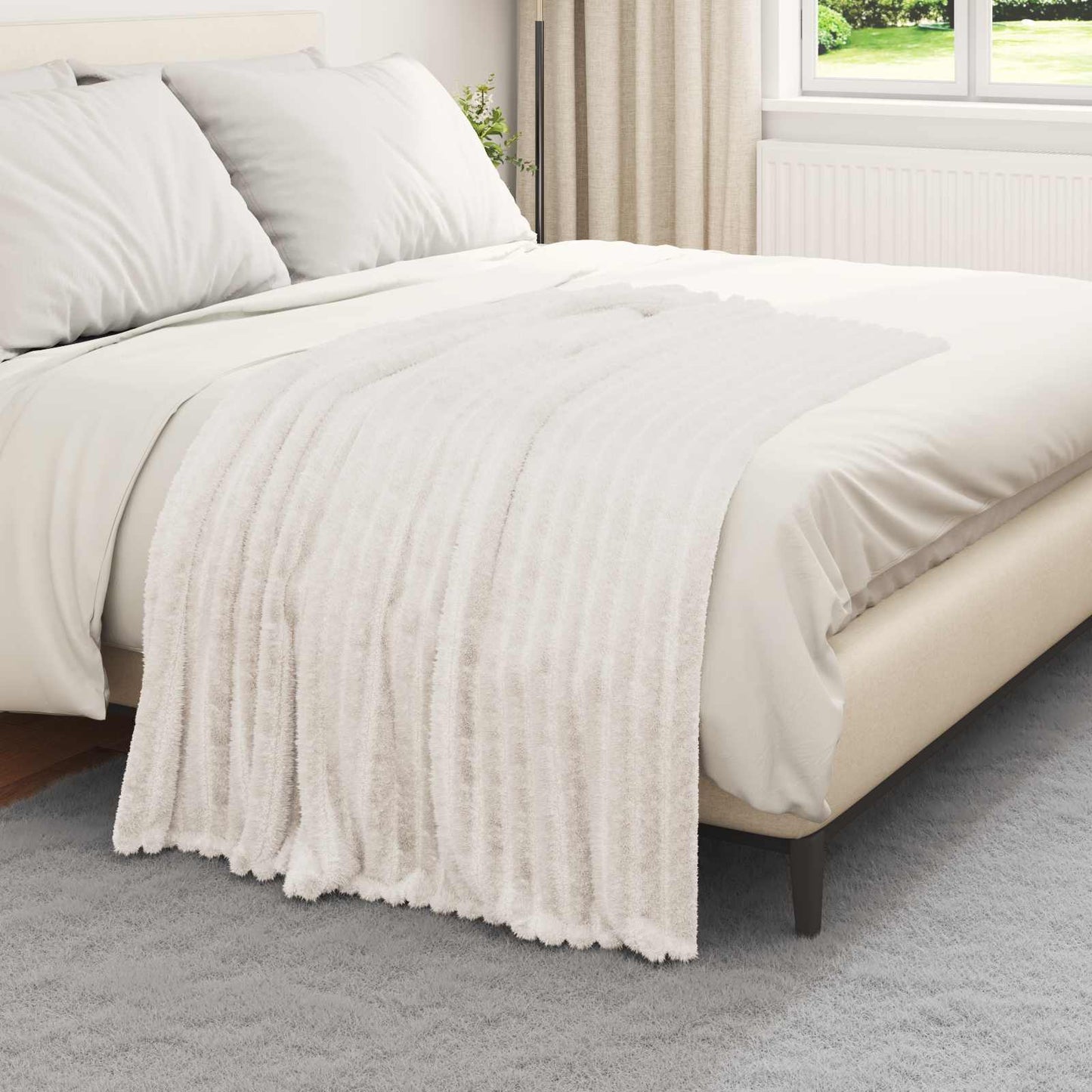 Kastepledd 6 pcs Krem 150 x 130 cm Fleece