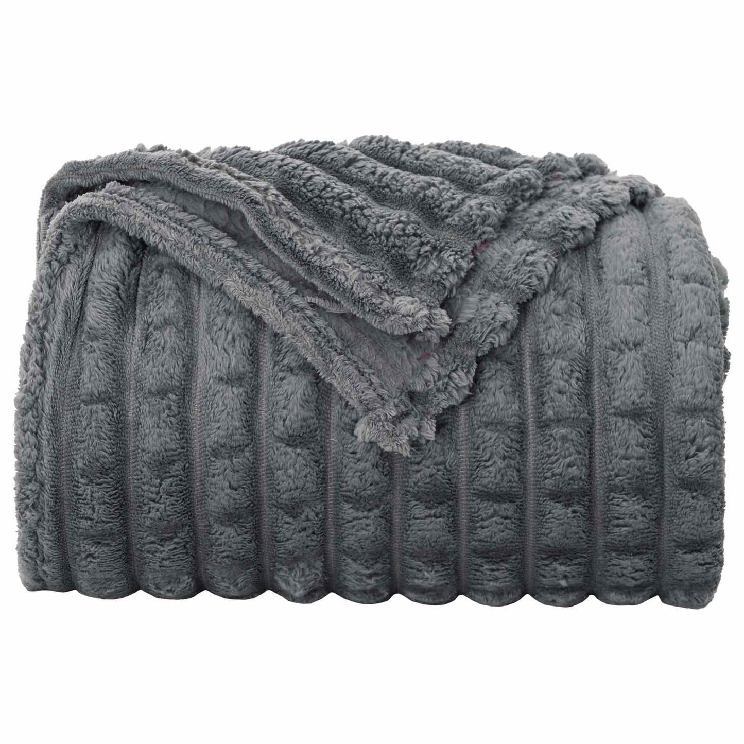 Kastteppe Mørkegrå 270 x 240 cm Fleece