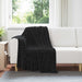 Kastteppe Svart 150 x 130 cm Fleece