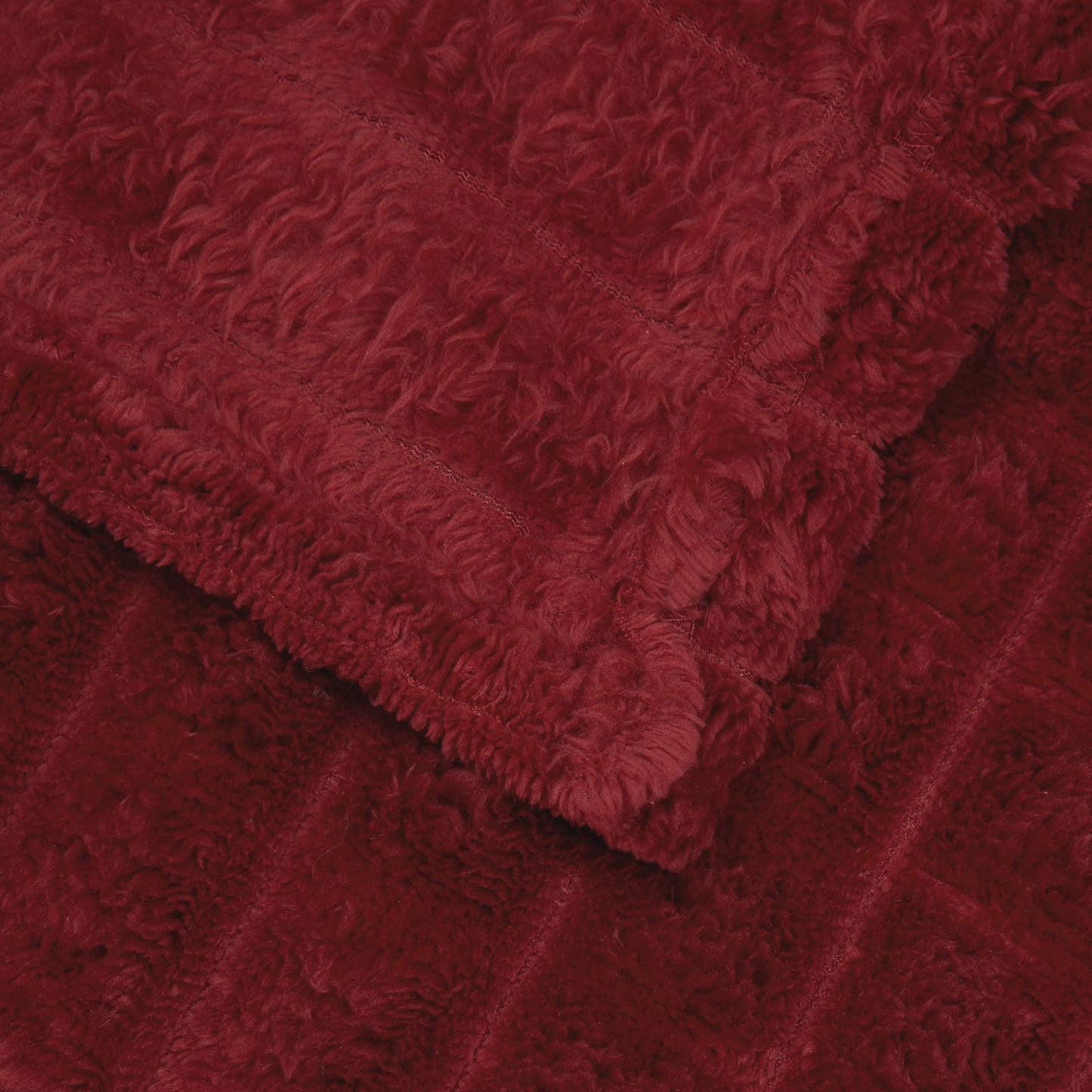 Kastteppe Bordeaux Rød 270 x 240 cm Fleece