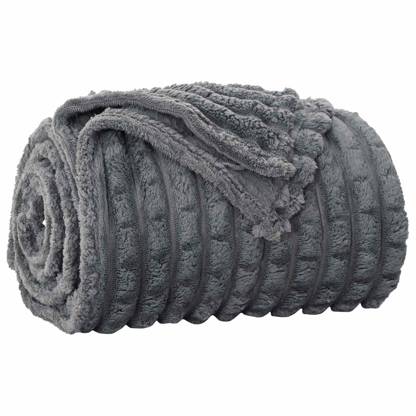 Kastepledd 6 pcs Mørkegrå 200 x 150 cm Fleece