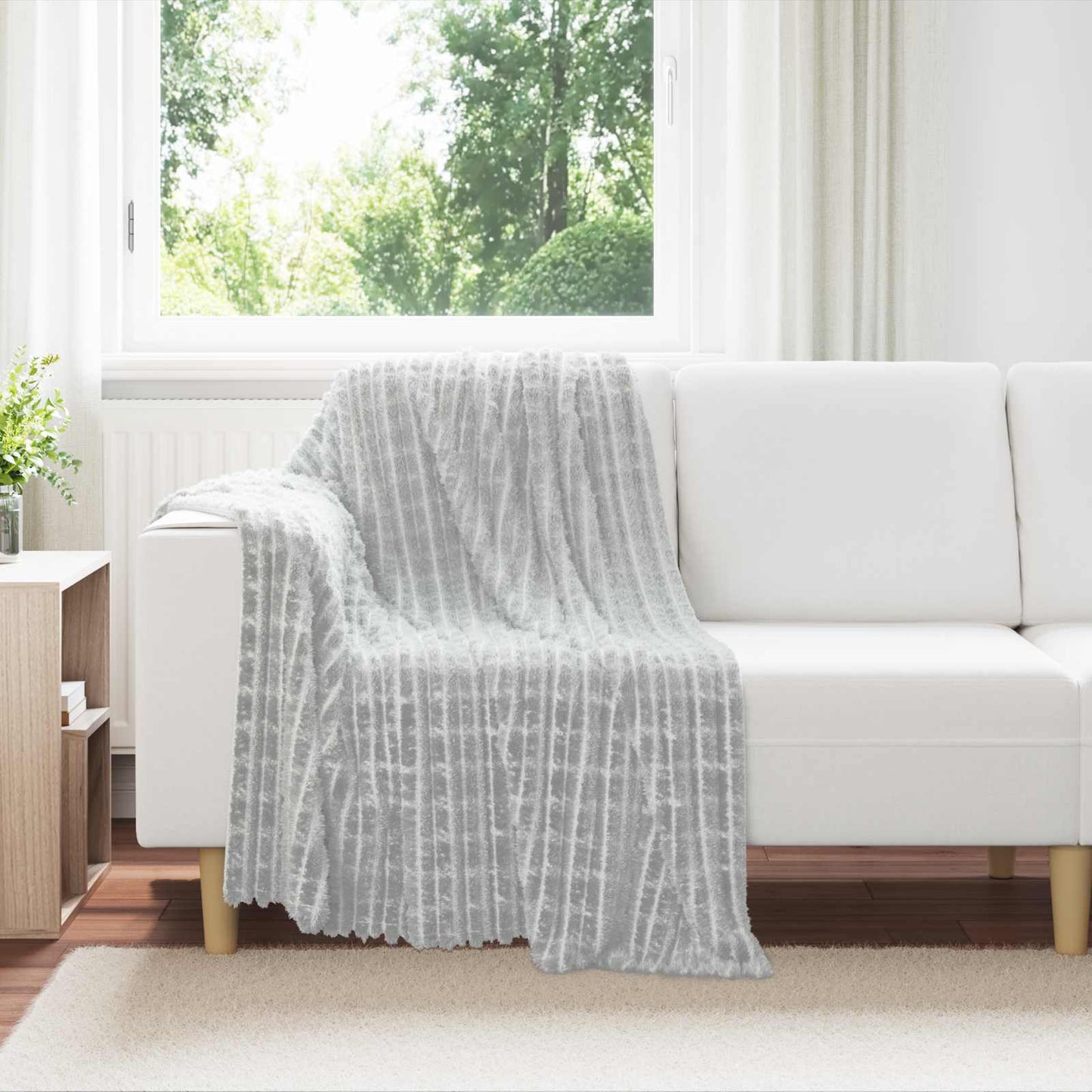 Kastepledd 6 pcs Grå 150 x 130 cm Fleece