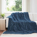 Kastepledd 6 pcs Marineblå 240 x 220 cm Fleece