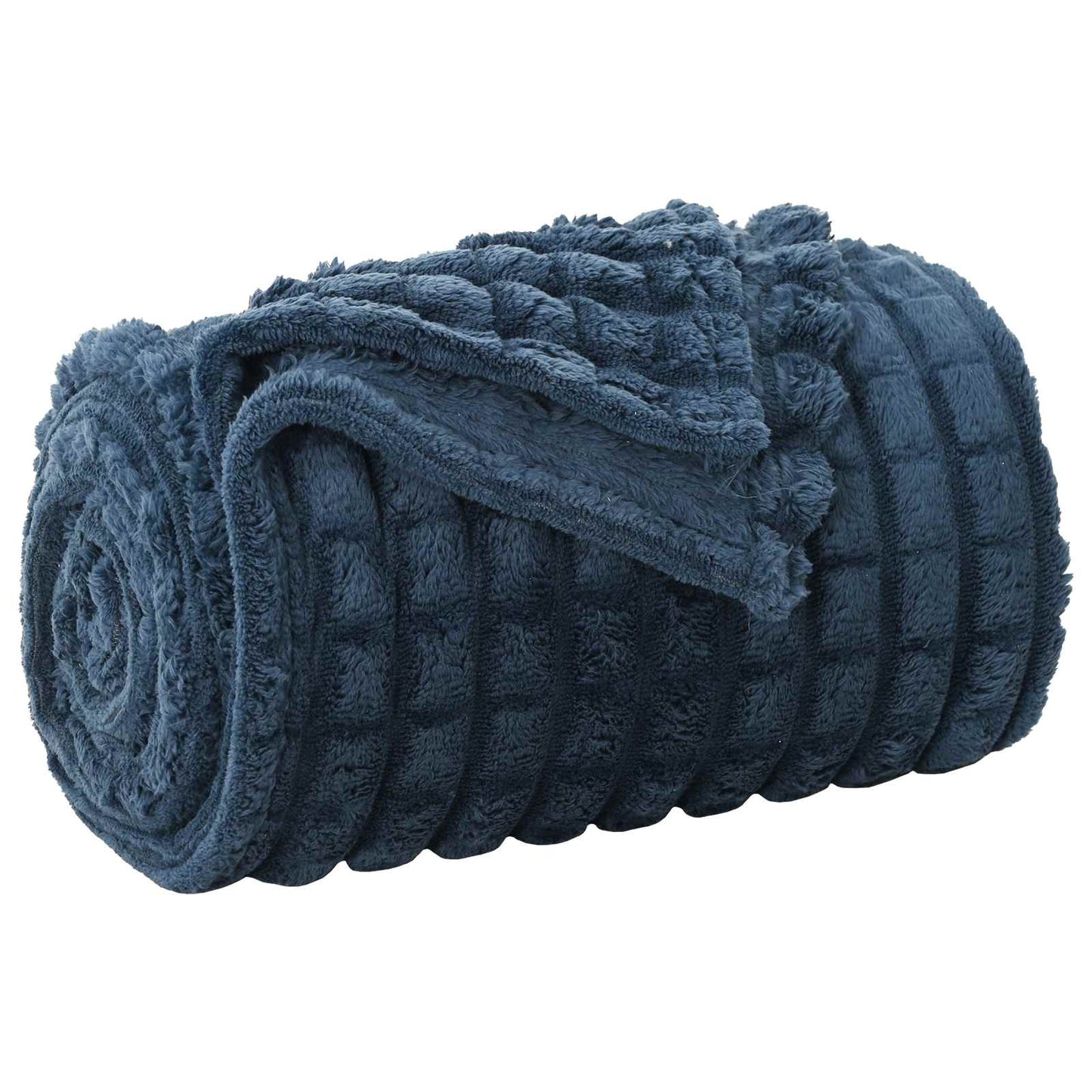Kastepledd 6 pcs Marineblå 270 x 240 cm Fleece