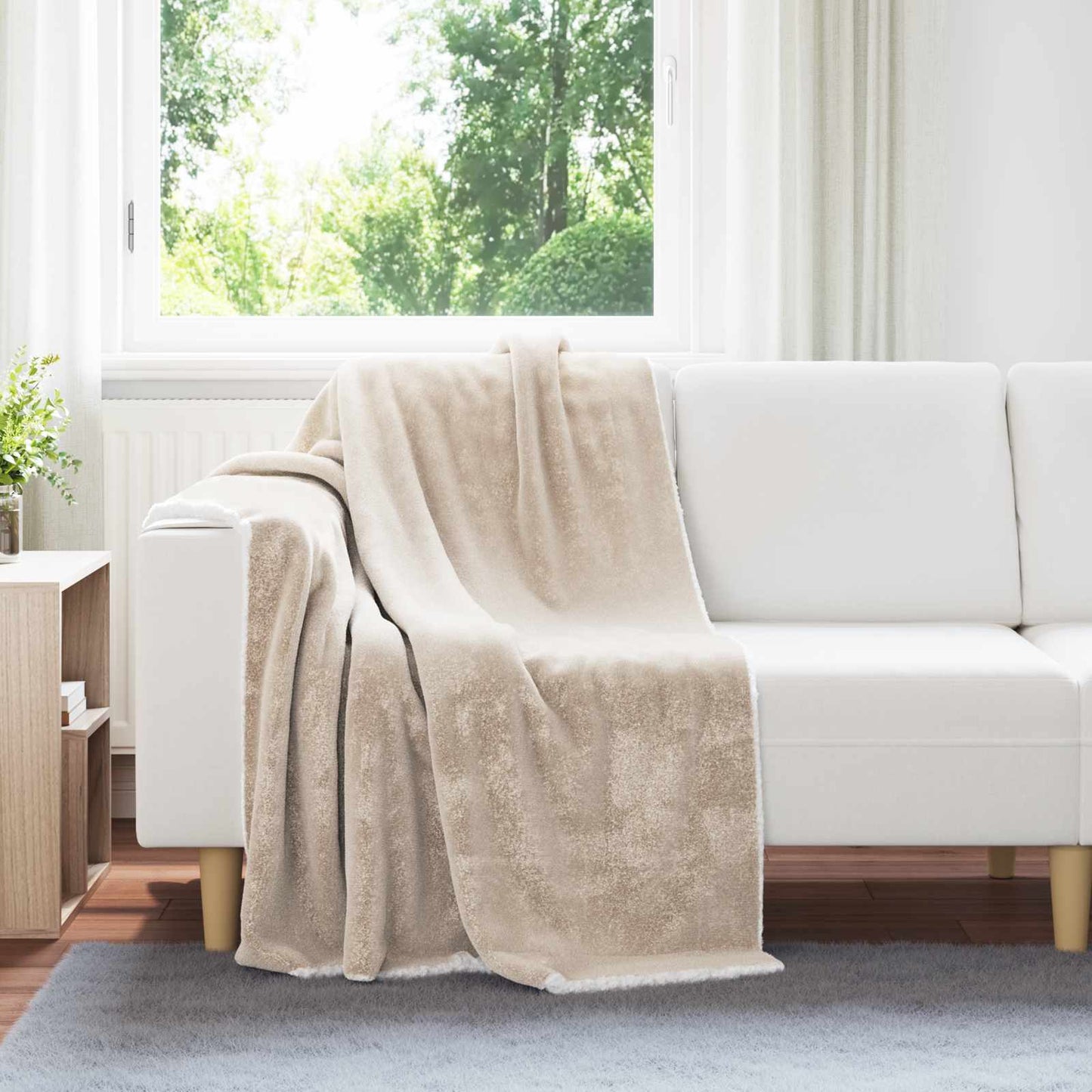 Kastteppe Beige 130 x 150 cm Fleece