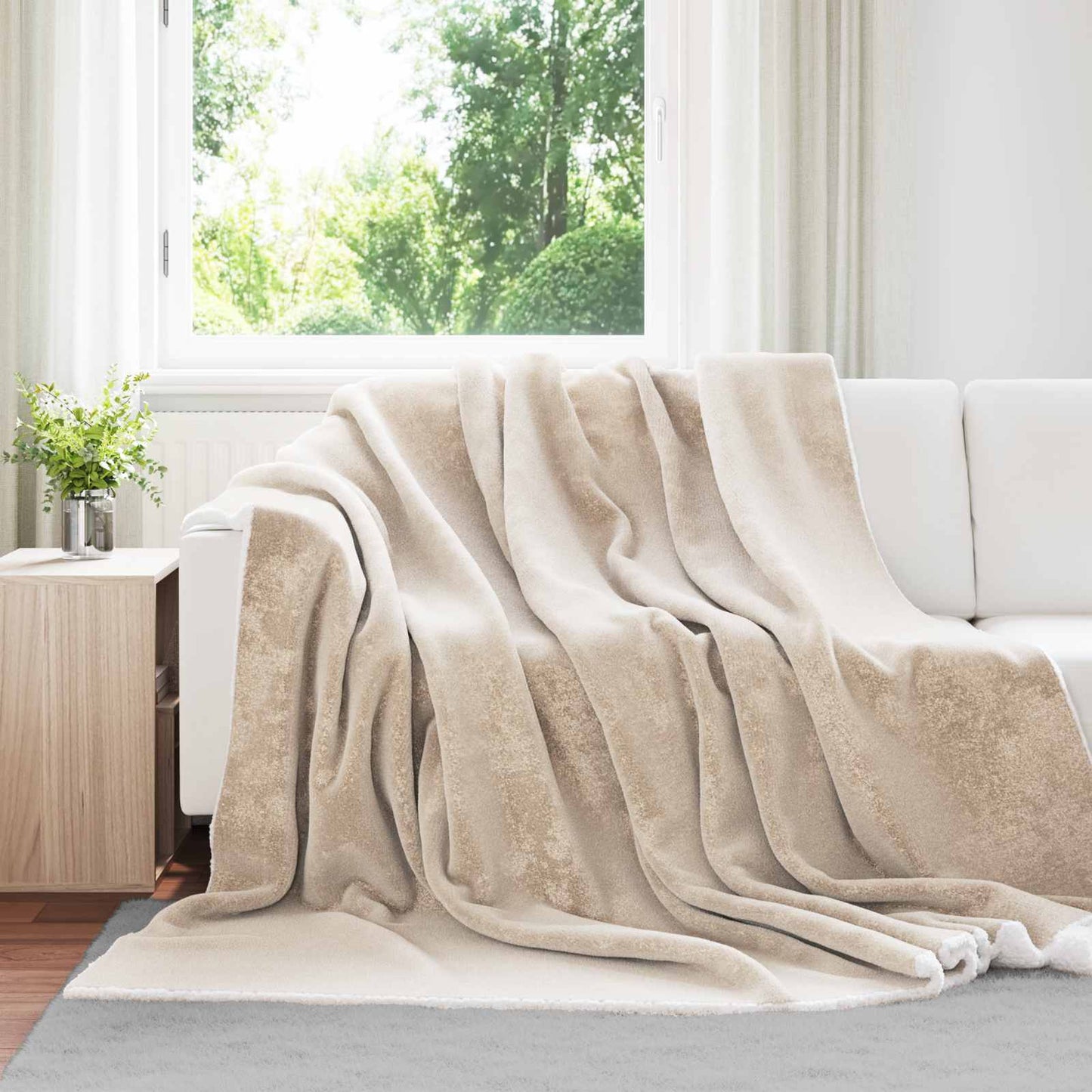 Kastteppe Beige 220 x 240 cm Fleece